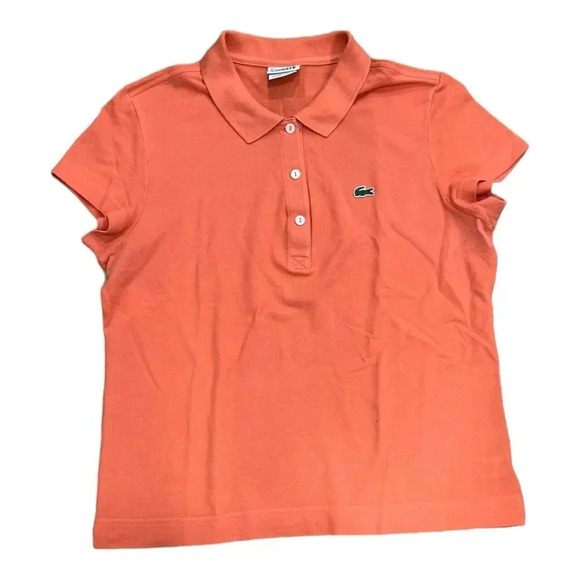 Lacoste Orange Woman’s Cotton Polo L - Picture 1 of 5